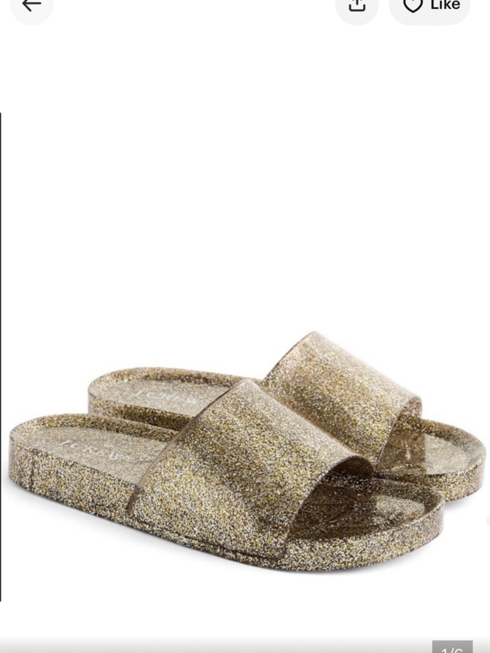 J. Crew Glitter Slide Sandal